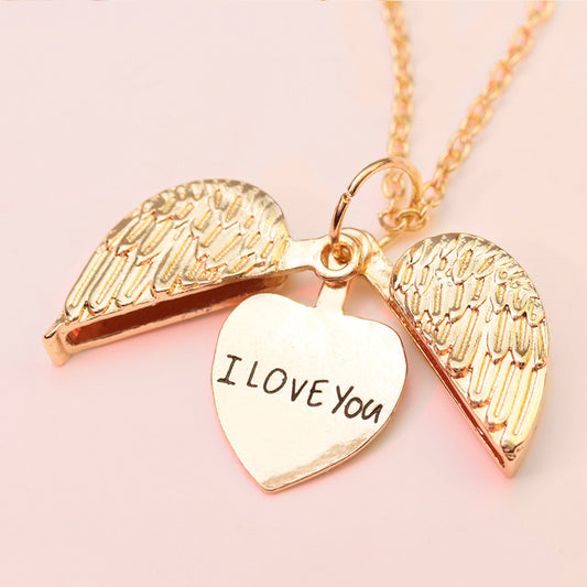 Open Box Letters Necklace
