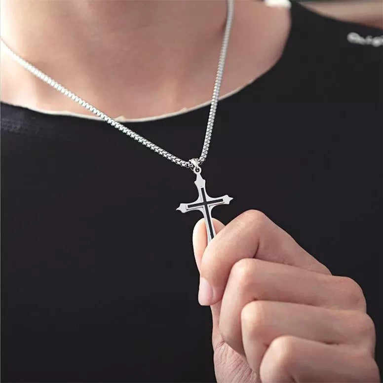 Stainless Steel Cross Pendant Necklace