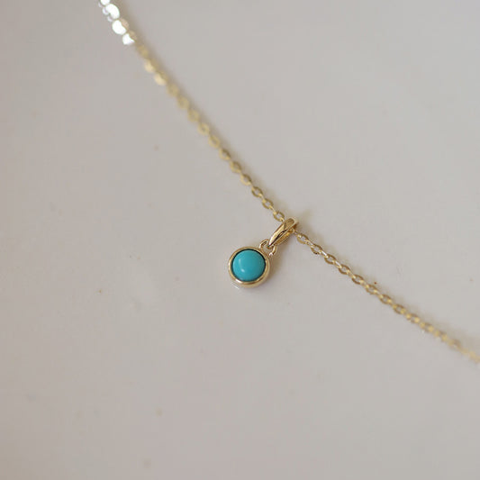Women’s Simple Fashion S925 Sterling Silver Turquoise Necklace