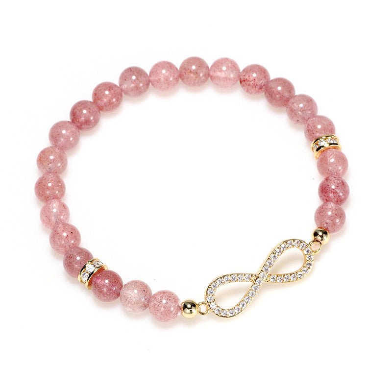 Natural Strawberry Crystal Zircon Bracelet - Trendy Radar