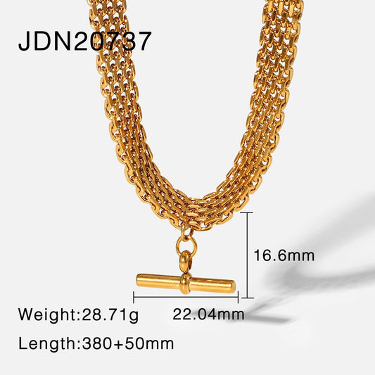 Punk Hip Hop 18K Gold Stainless Steel Necklace - Trendy Radar