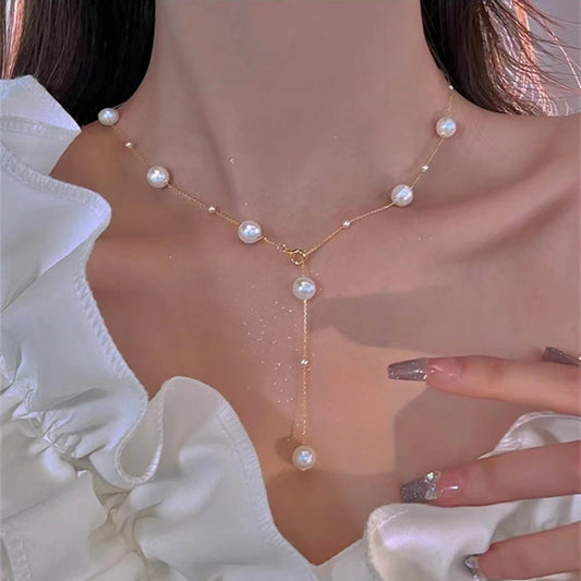 Trendy Starry Pearl Necklace & Bracelet for Women - Trendy Radar