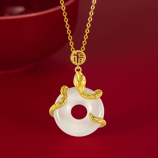 Winding Snake Blessing Necklace for Women - Trendy Radar