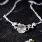 Moonlight White Chalcedony Plum Necklace