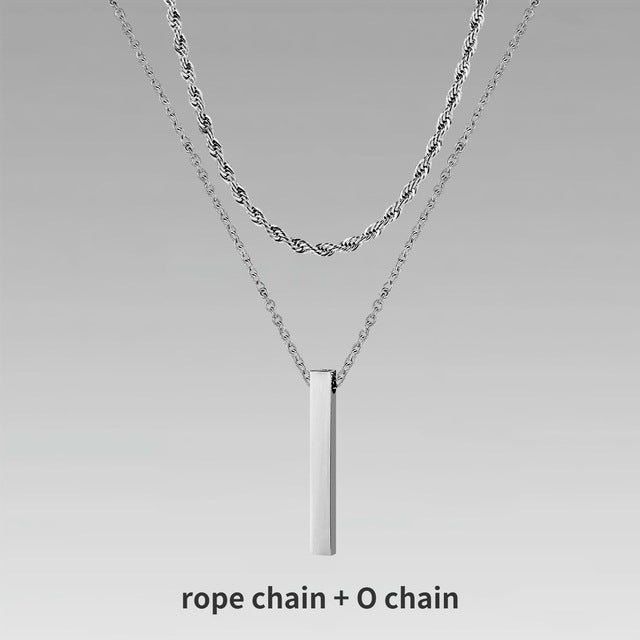 Men’s Layer Pillar Chain Necklace