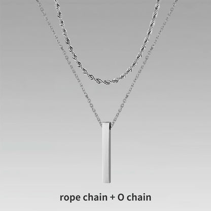 Men’s Layer Pillar Chain Necklace