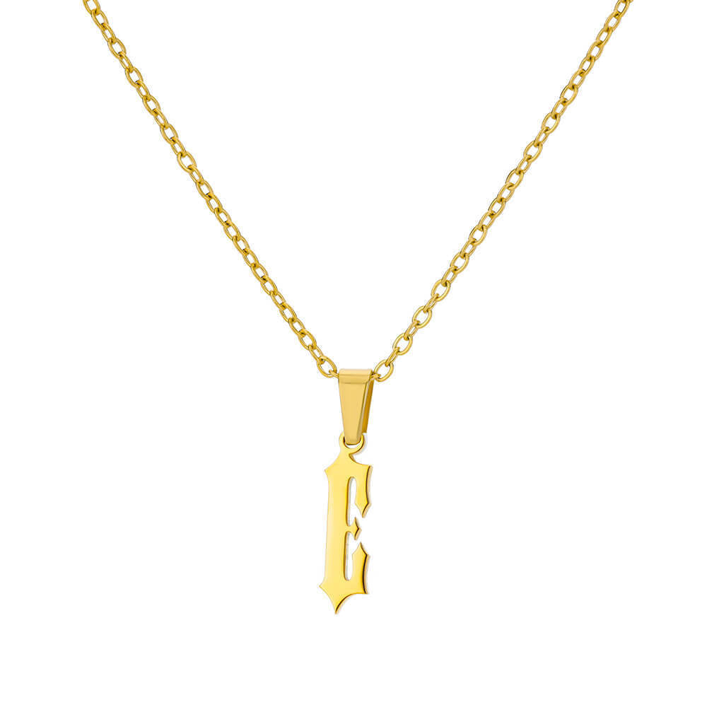 Funky A-Z Letter Pendant Necklace