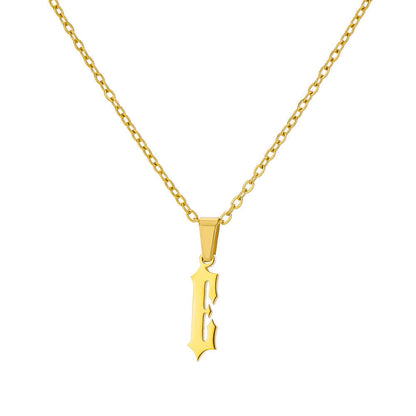 Funky A-Z Letter Pendant Necklace