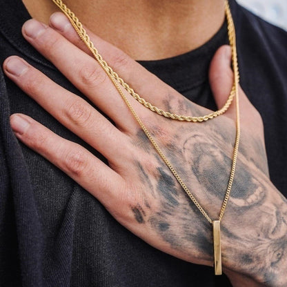 Men’s Layer Pillar Chain Necklace