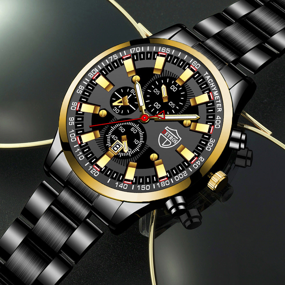 Stainless Steel Luminous Quartz Wristwatches