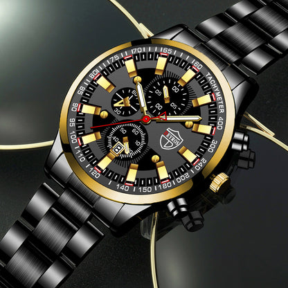 Stainless Steel Luminous Quartz Wristwatches