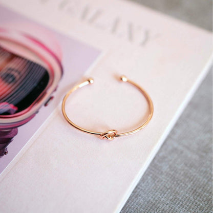 Elegant Stainless Steel Love Knot Bracelet