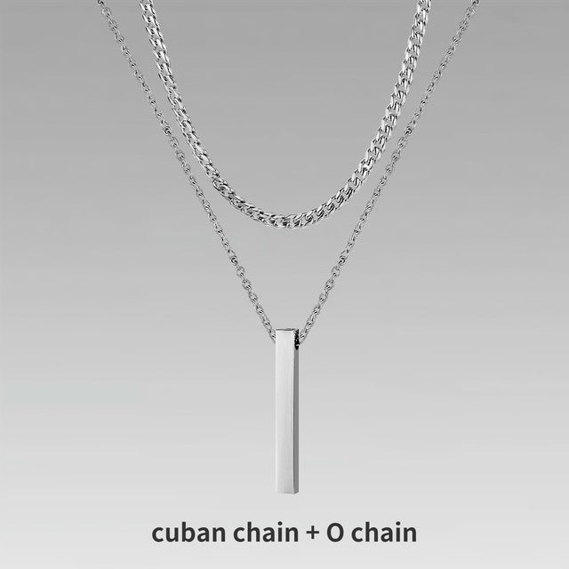 Men’s Layer Pillar Chain Necklace
