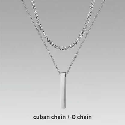 Men’s Layer Pillar Chain Necklace