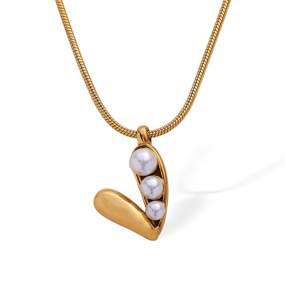 French Retro Pearl Love Necklace