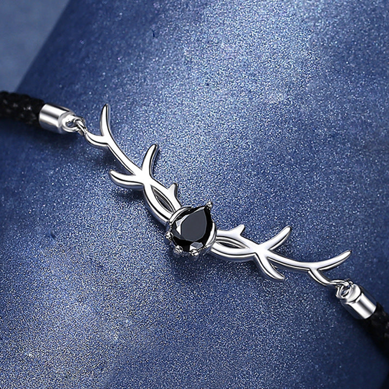 Sterling Silver Reindeer Horns Bracelet