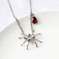 Exaggerated Spider Design Halloween Pendant Necklace