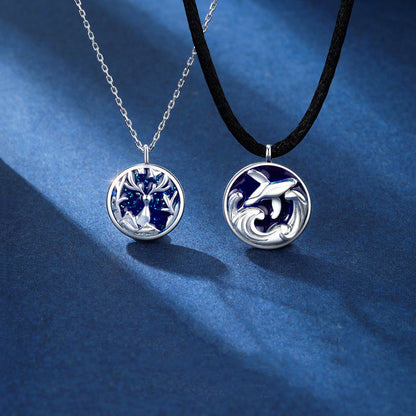 Couple Necklace with Wildlife Design