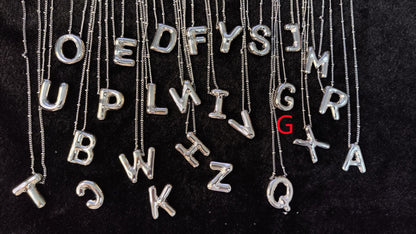Glossy Letters Pendant Necklace