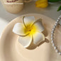 Plumeria Rubra Leather Flower Hairclip
