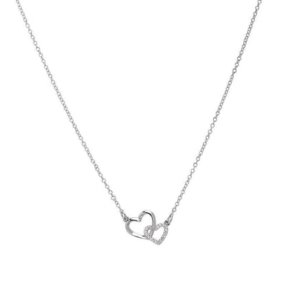 Ring Buckle Heart Clavicle Chain Necklace