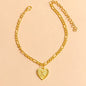 Gold Initial Letter Anklet for Women