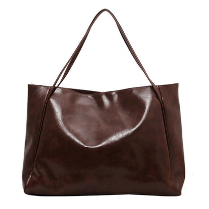 Large Capacity Soft Leather Shoulder Bag