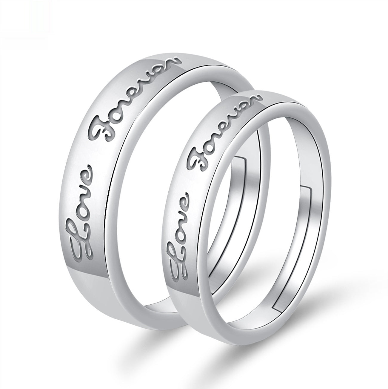 Moissanite Engagement Couple Rings