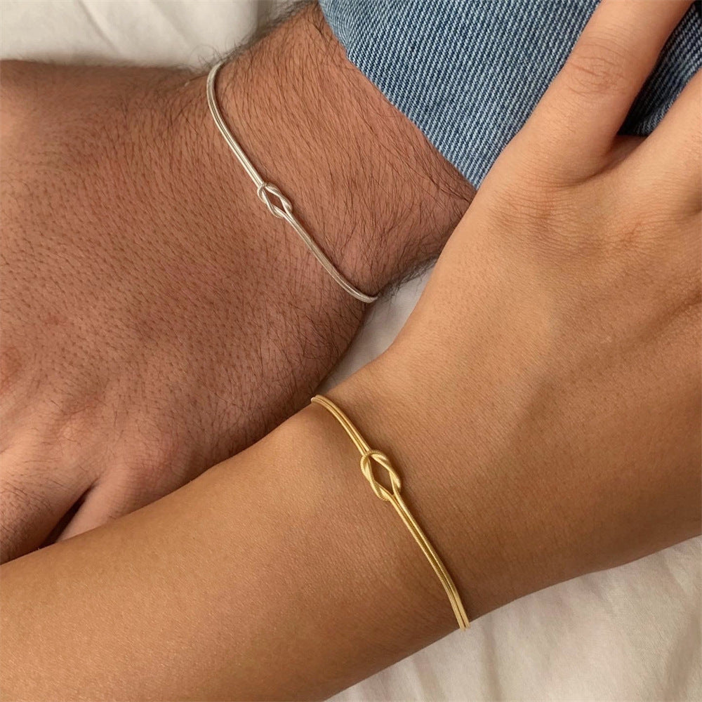 Couples Knot Necklace & Bracelet Set