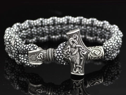 Vintage Thor’s Hammer Braided Bracelet