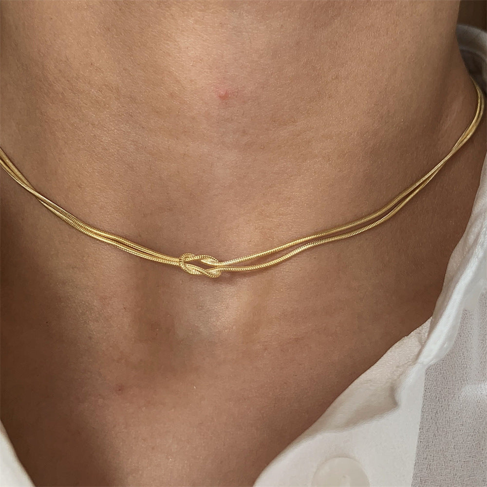 Couples Knot Necklace & Bracelet Set