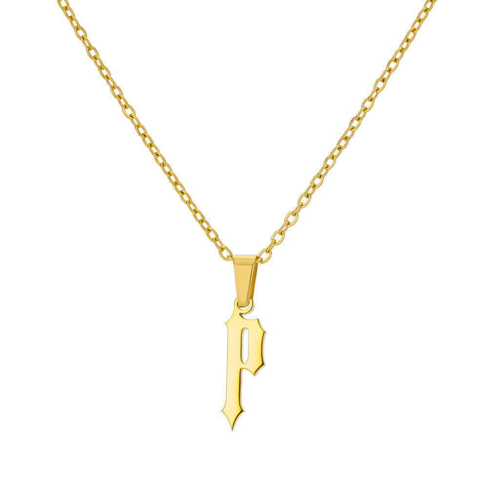 Funky A-Z Letter Pendant Necklace