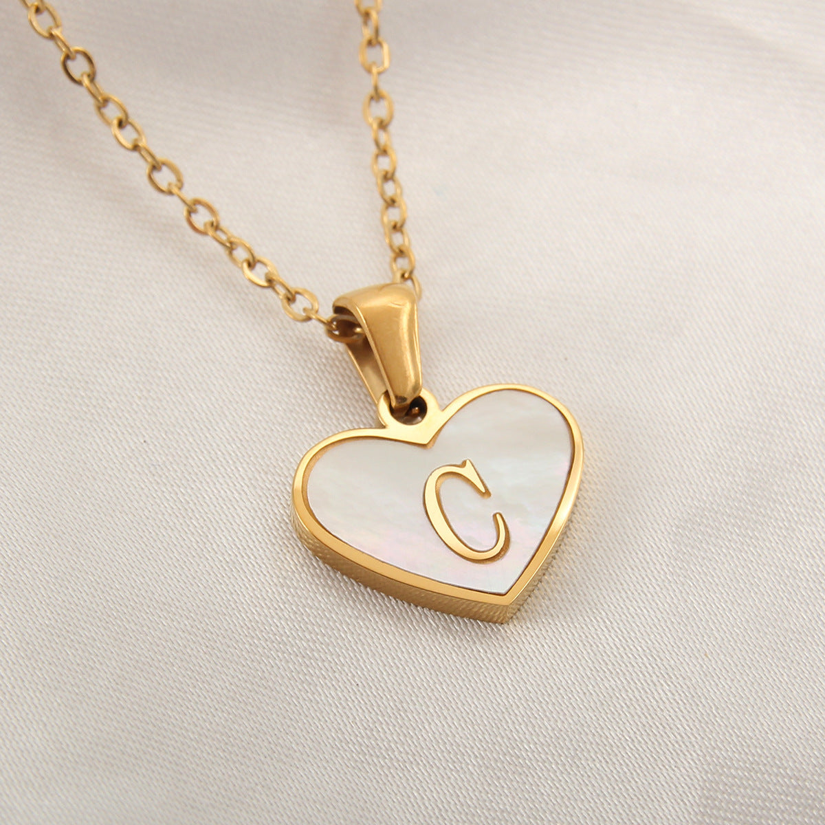 26 Letter Heart-Shaped Necklace