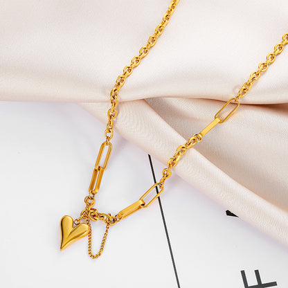 Heart Shaped Collarbone Necklace