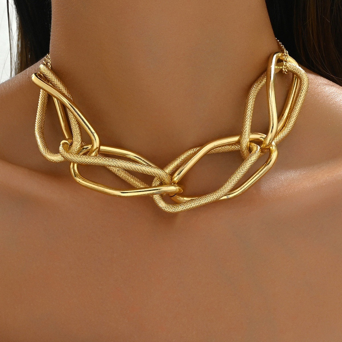 Women’s Long Gold Clavicle Irregular Necklace
