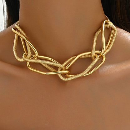 Women’s Long Gold Clavicle Irregular Necklace