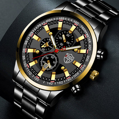 Stainless Steel Luminous Quartz Wristwatches