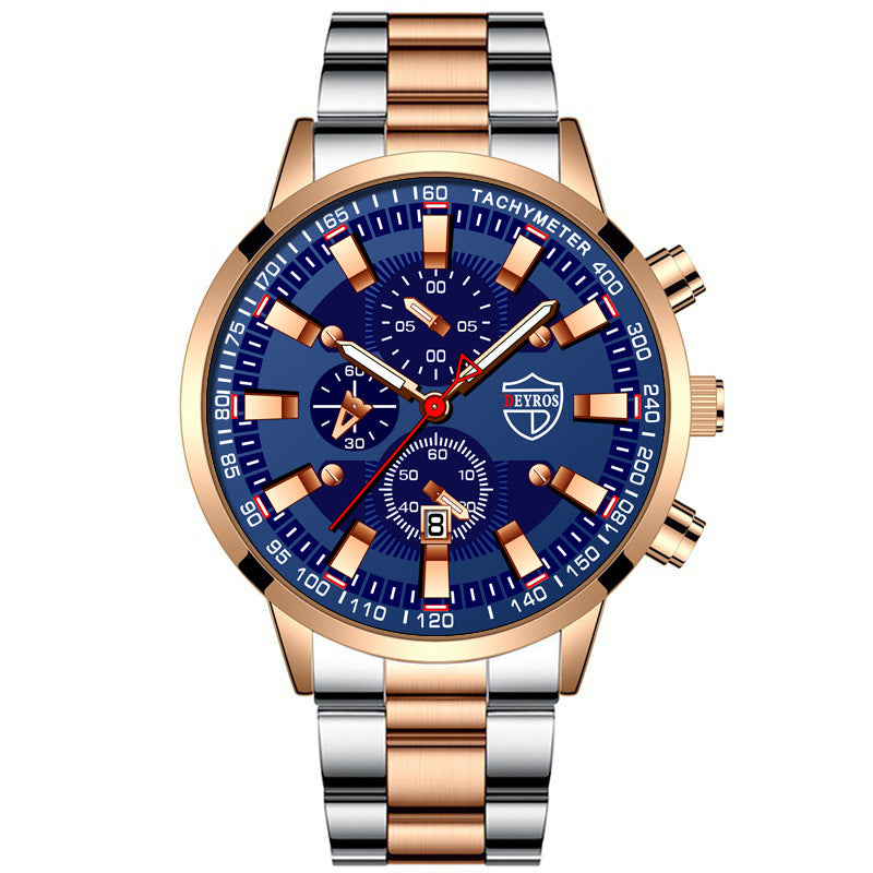 Stainless Steel Luminous Quartz Wristwatches