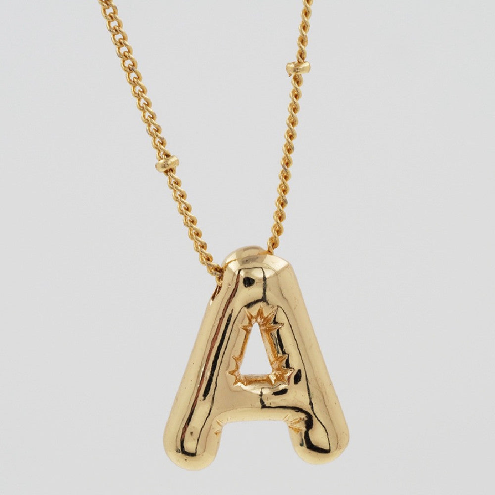Glossy Letters Pendant Necklace