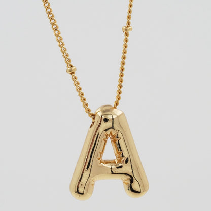 Glossy Letters Pendant Necklace