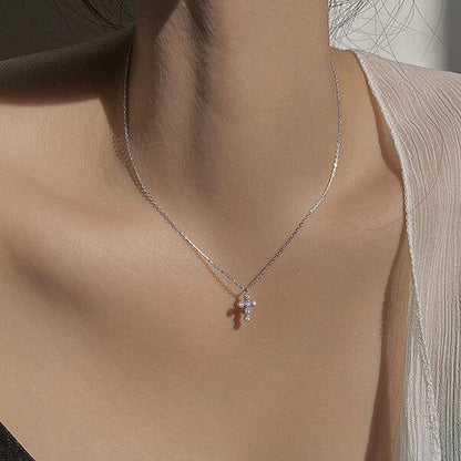 Multi-Layer Cross Zircon Necklaces – Gold & Silver
