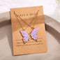 Coloured Butterfly Necklaces, 2Pc & 1Pc