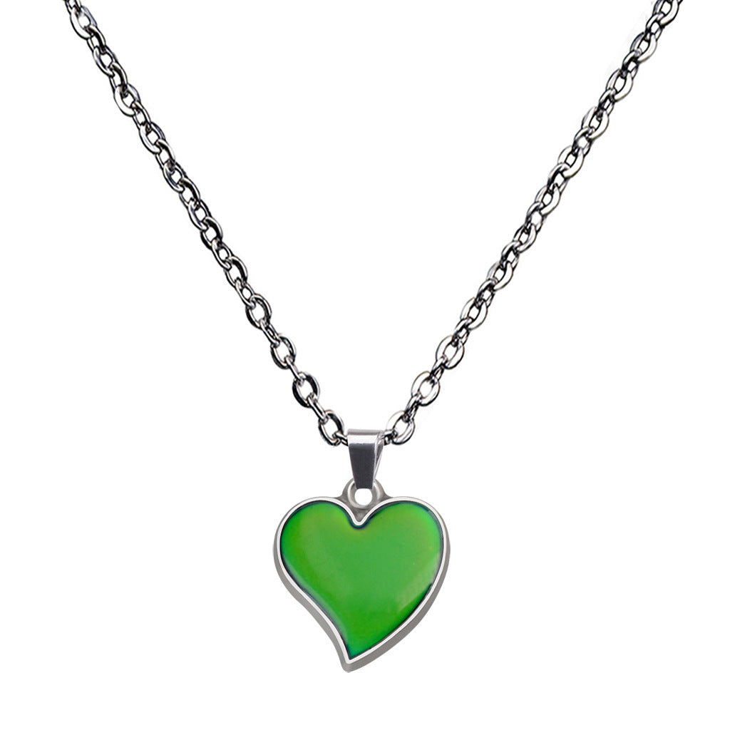 Warm Color Changing Love Heart Necklace