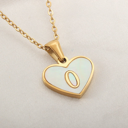 26 Letter Heart-Shaped Necklace