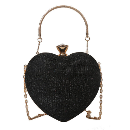 Heart-Shaped Evening Clutch Bag