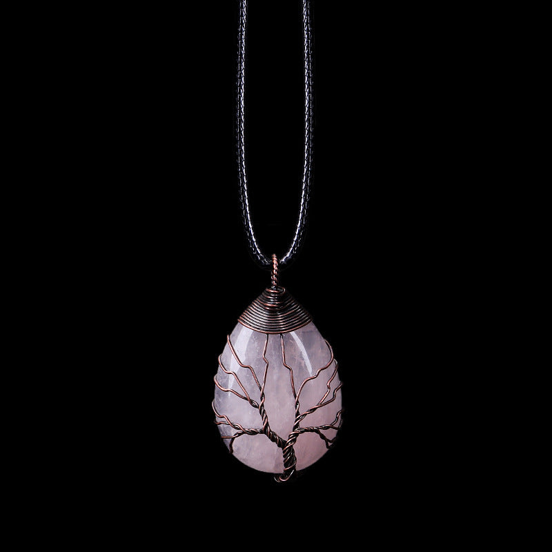 Crystal Tree of Life Pendant Necklace