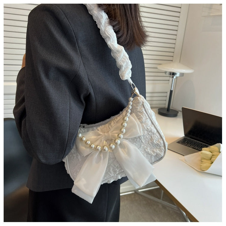 Pearl Bow Underarm Bag