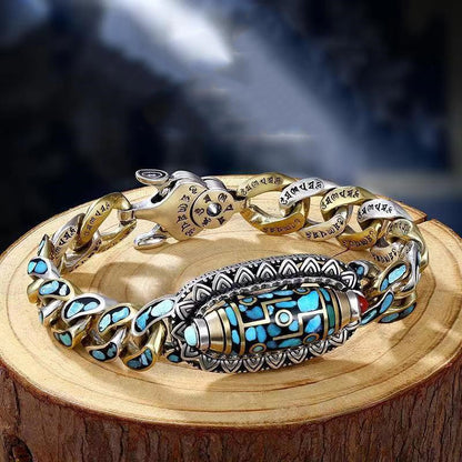 Retro Nine Eye Pearl Spinning Bracelet