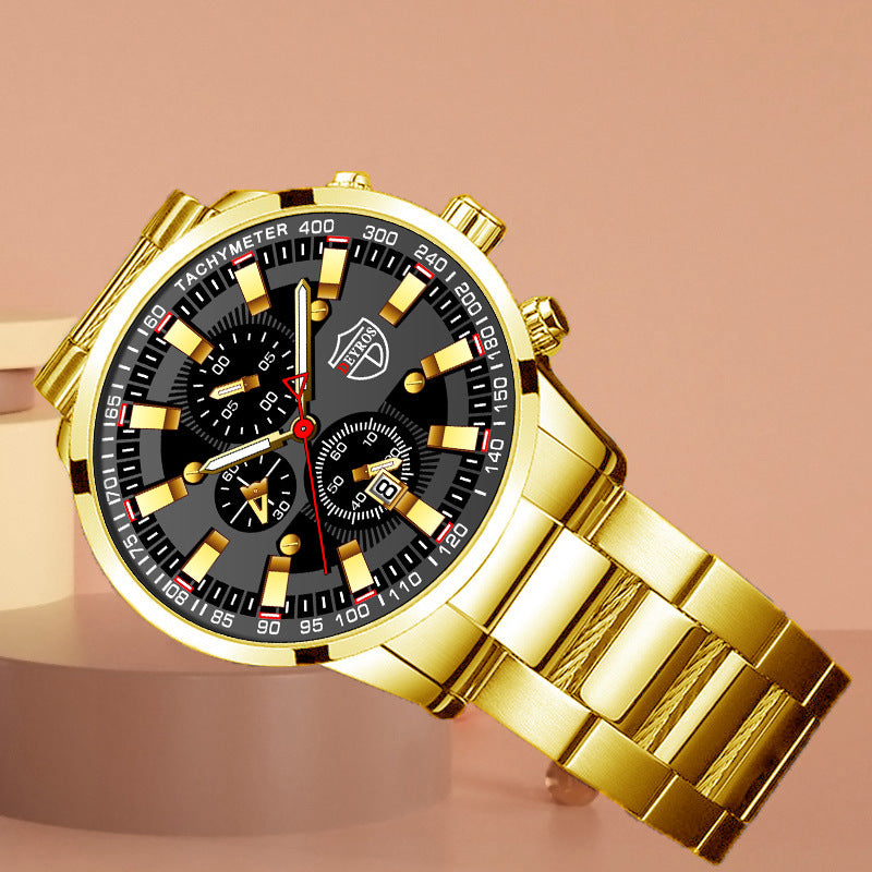 Stainless Steel Luminous Quartz Wristwatches