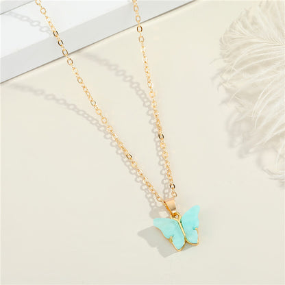 Butterfly Resin Clavicle Necklace